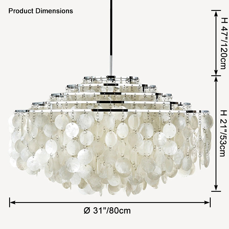 WOMO Mother of Pearl Chandelier-WM2346