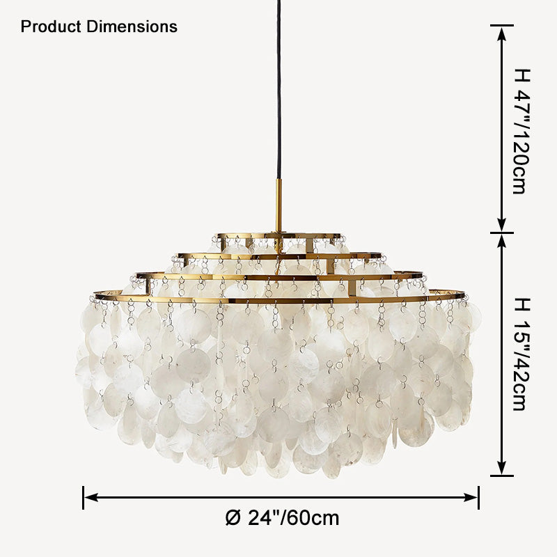 WOMO Mother of Pearl Chandelier-WM2346