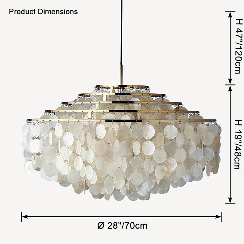 WOMO Mother of Pearl Chandelier-WM2346