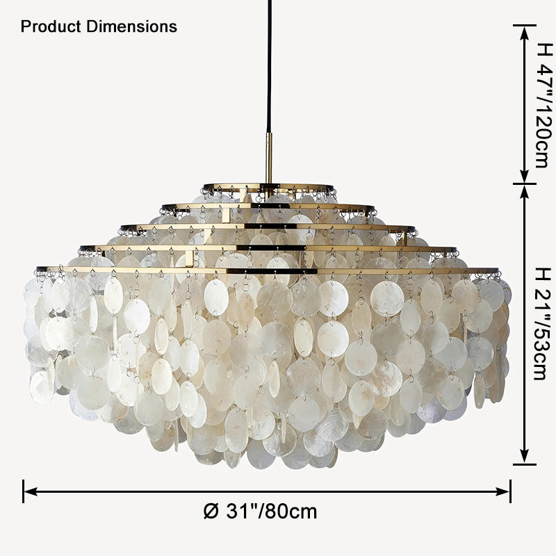 WOMO Mother of Pearl Chandelier-WM2346