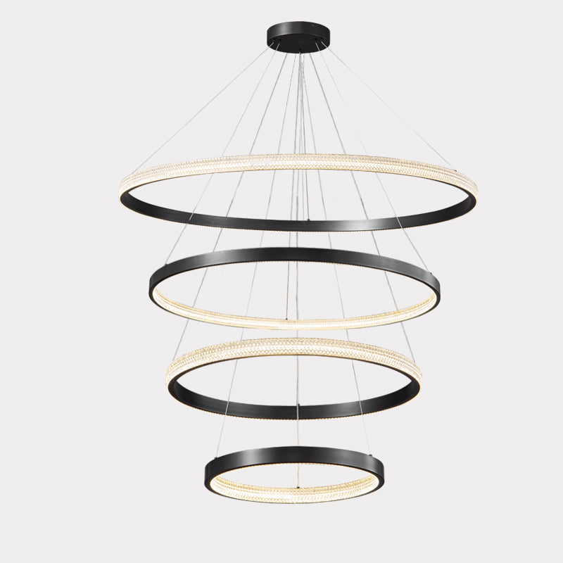 WOMO Circular Led Brass Chandelier-WM2347