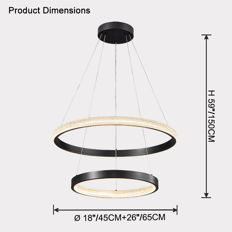 WOMO Circular Led Brass Chandelier-WM2347