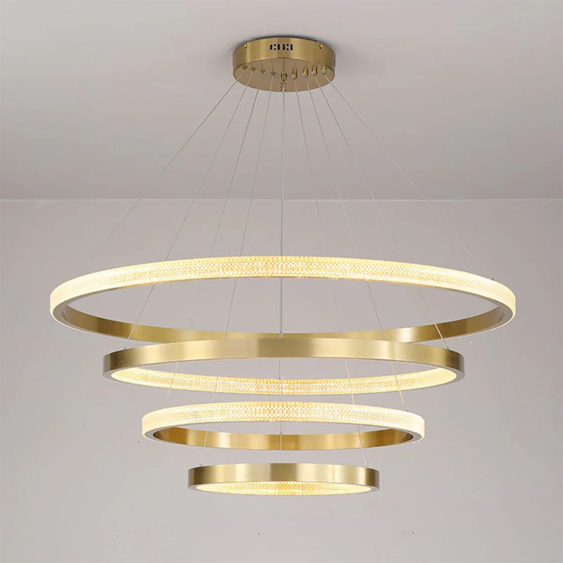 WOMO Circular Led Brass Chandelier-WM2347