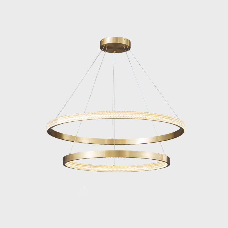 WOMO Circular Led Brass Chandelier-WM2347