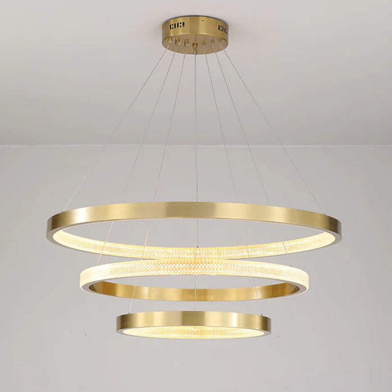 WOMO Circular Led Brass Chandelier-WM2347