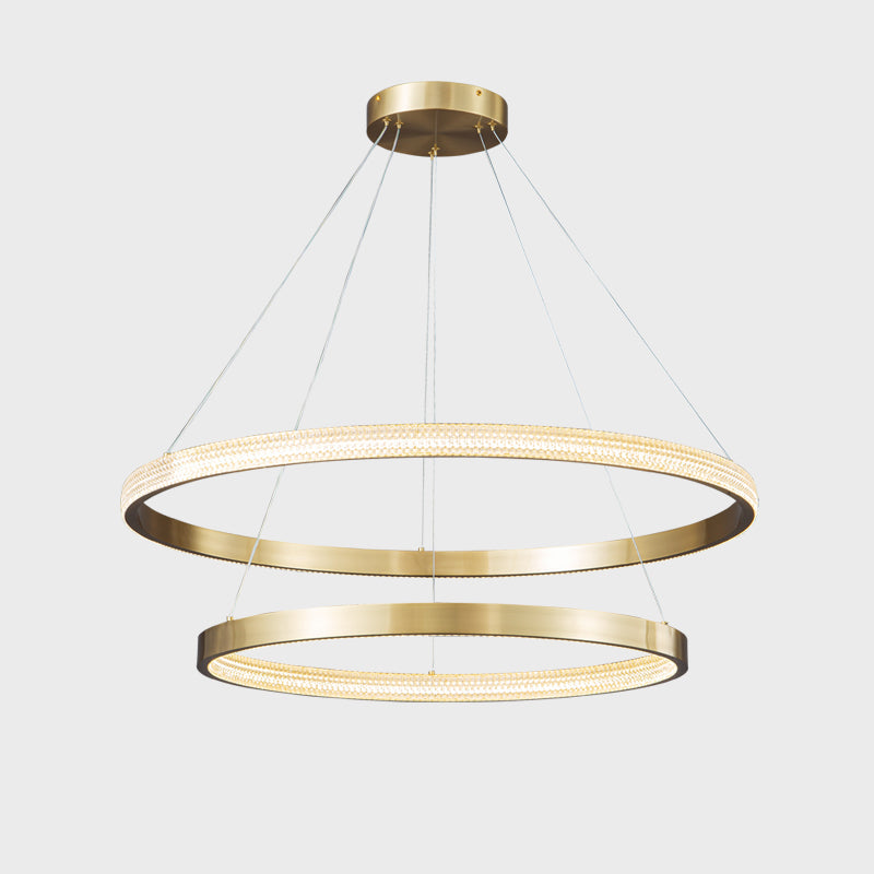 WOMO Circular Led Brass Chandelier-WM2347