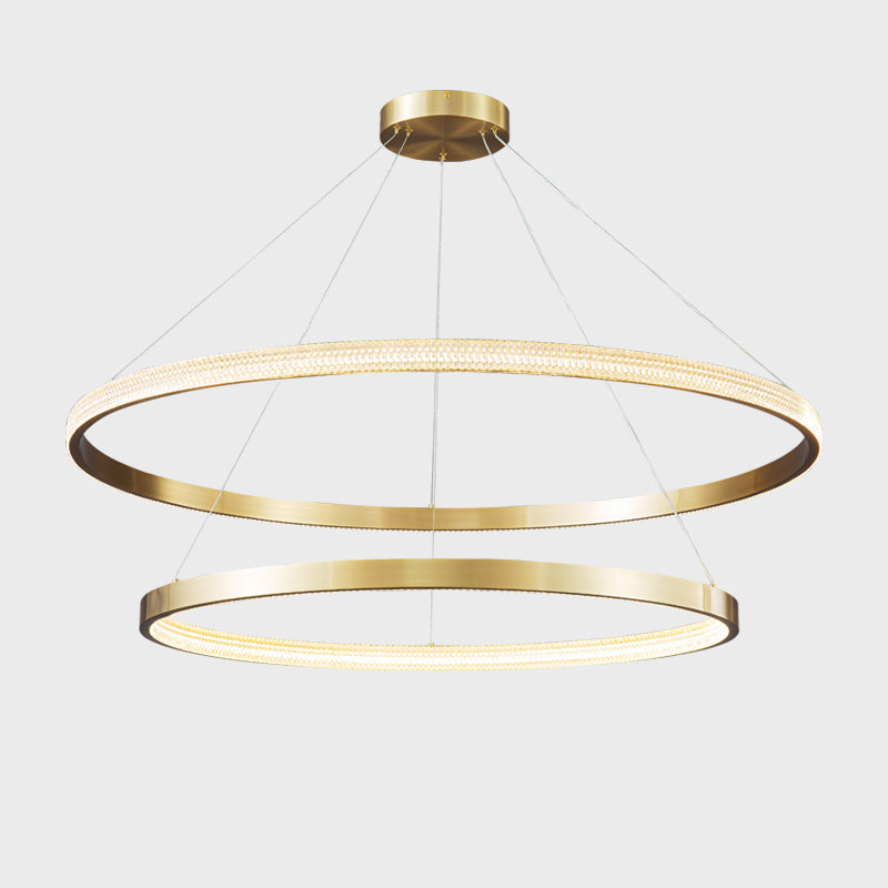 WOMO Circular Led Brass Chandelier-WM2347