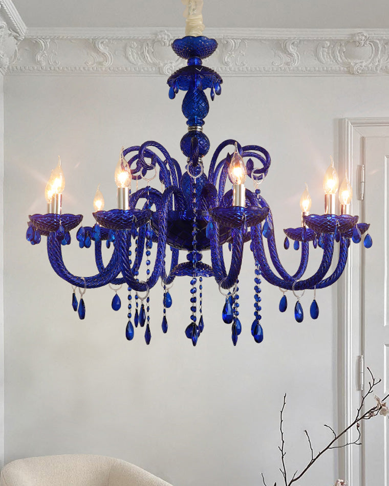 WOMO Blue Crystal Chandelier-WM2348