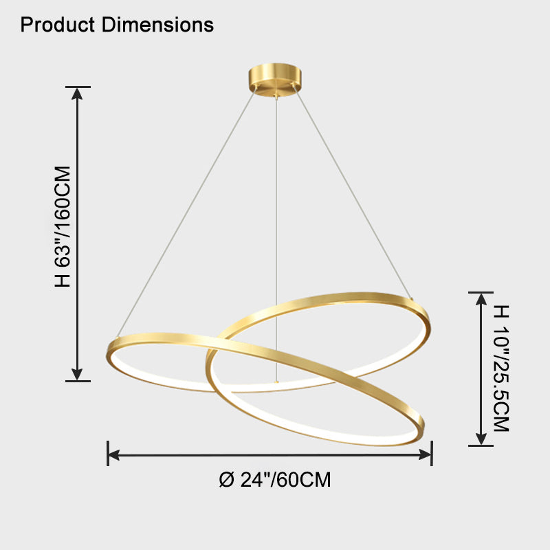 WOMO Brass Swirl Led Pendant Light-WM2354