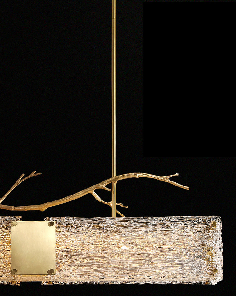 WOMO Rectangular Glass Chandelier-WM2364