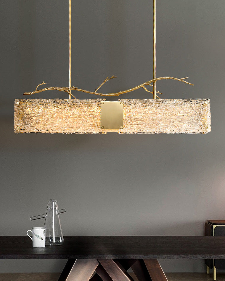 WOMO Rectangular Glass Chandelier-WM2364