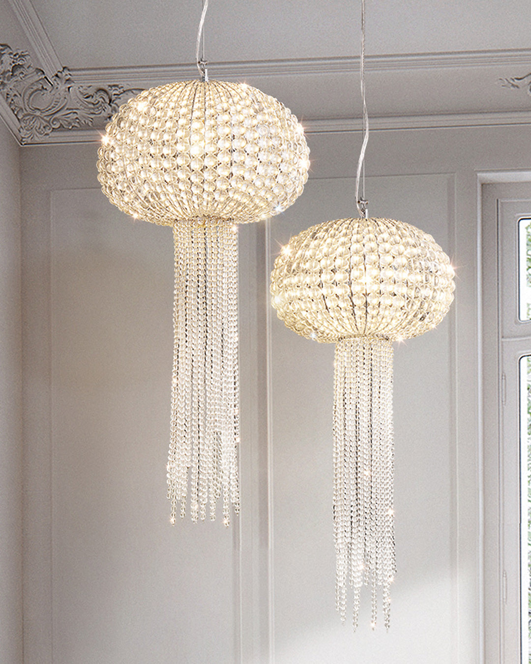 WOMO Jellyfish Beaded Crystal Chandelier-WM2371