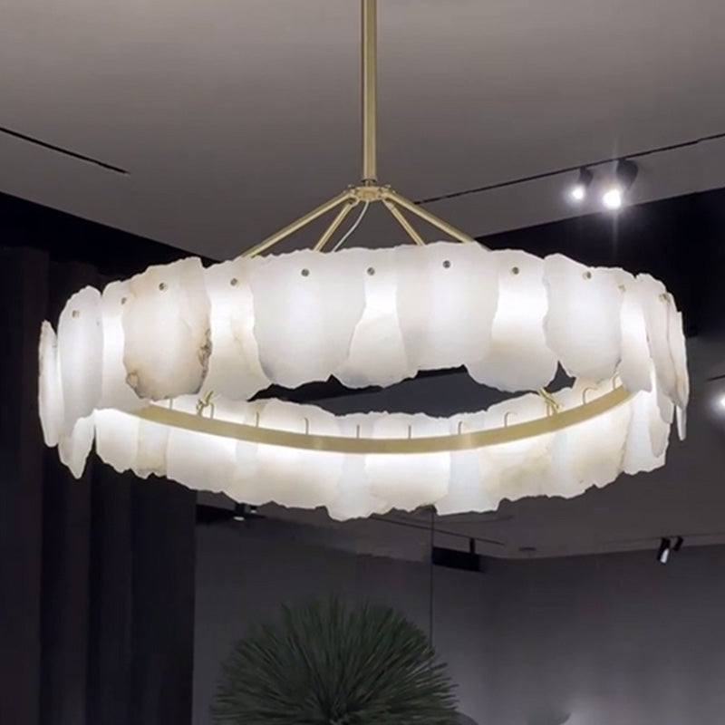 WOMO Alabaster Round Chandelier-WM2392a