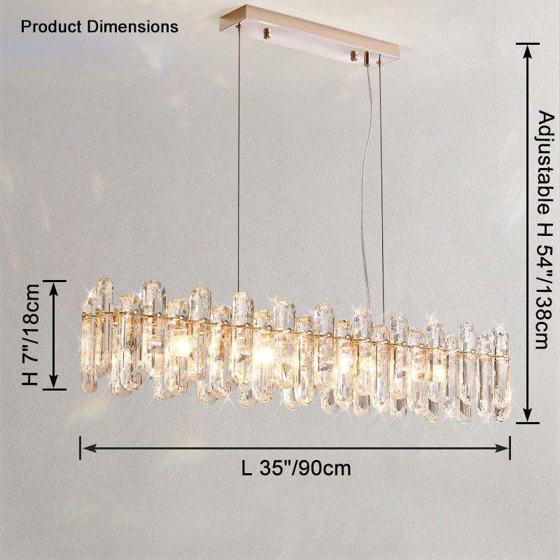 WOMO Crystal Round/Linear Chandelier-WM2406