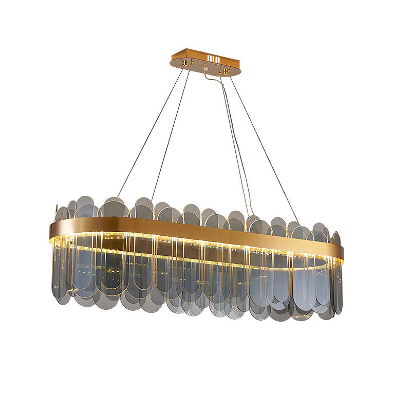 WOMO Long Oval Glass Chandelier-WM2410