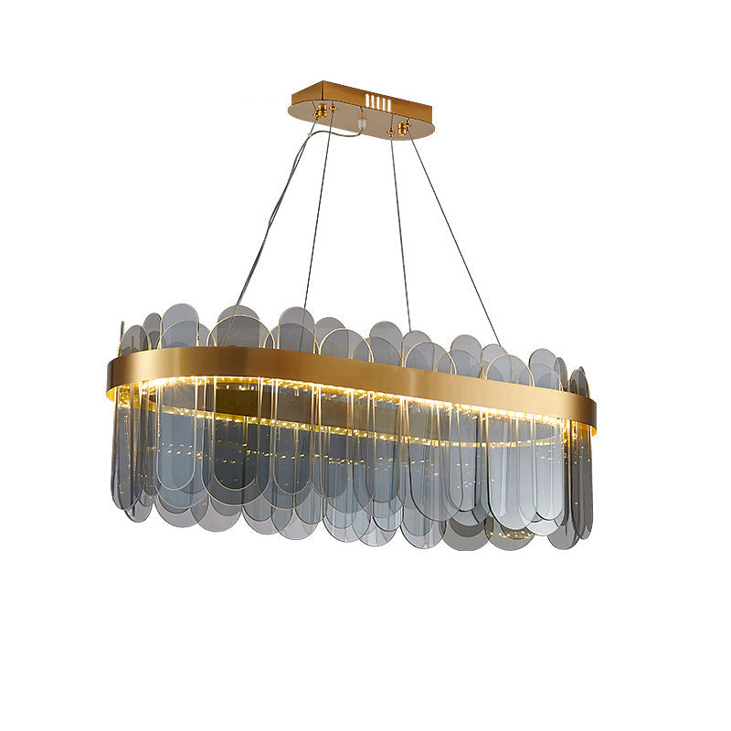 WOMO Long Oval Glass Chandelier-WM2410