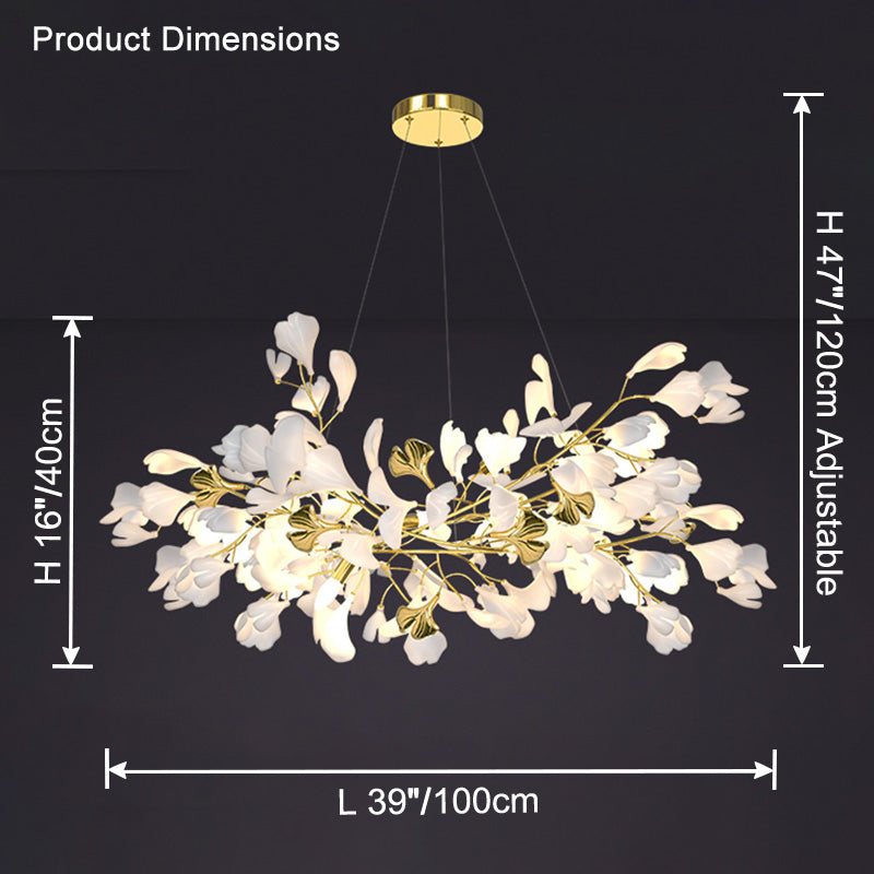 WOMO Gingko Branch Chandelier-WM2424