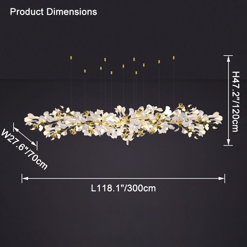 WOMO Gingko Large Long Chandelier-WM2426
