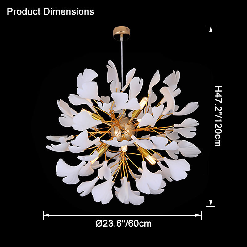 WOMO Gingko Globe Chandelier-WM2431