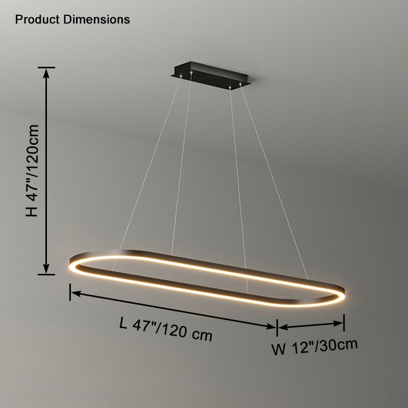 WOMO Long Oval Pendant Light-WM2434