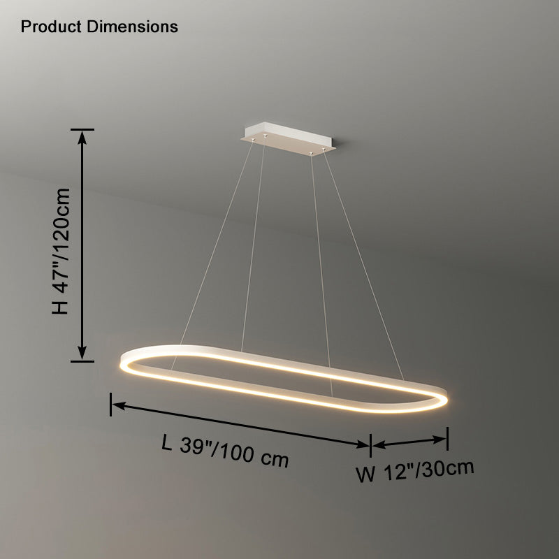 WOMO Long Oval Pendant Light-WM2434