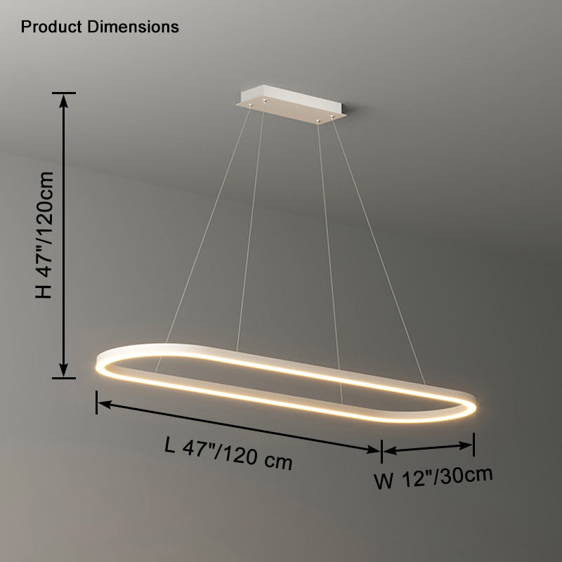 WOMO Long Oval Pendant Light-WM2434