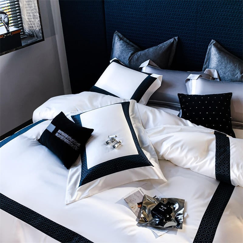 Sablier White Egyptian Cotton Bedding Set