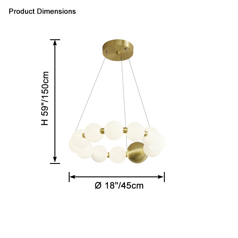 WOMO Pear Necklace Circular Chandelier-WM2449