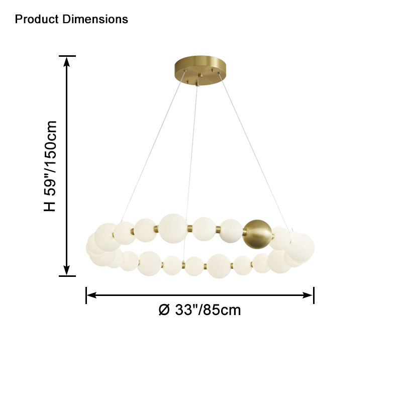 WOMO Pear Necklace Circular Chandelier-WM2449