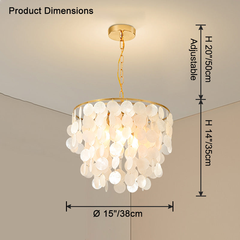 WOMO Capiz Round Chandelier-WM2474