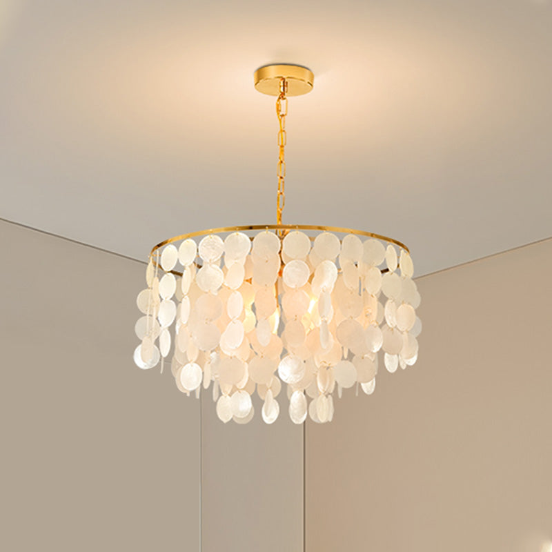 WOMO Capiz Round Chandelier-WM2474