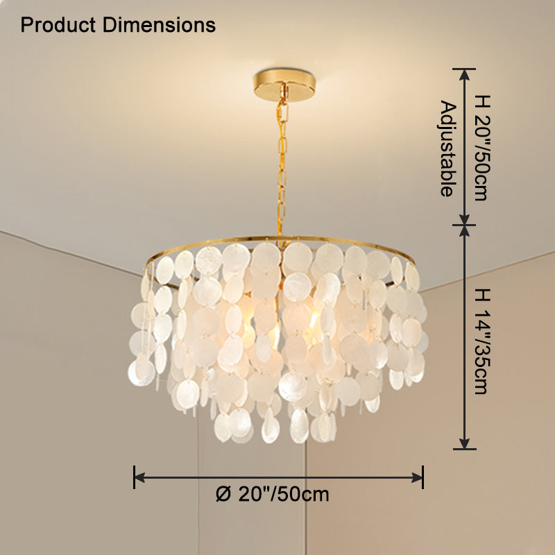 WOMO Capiz Round Chandelier-WM2474