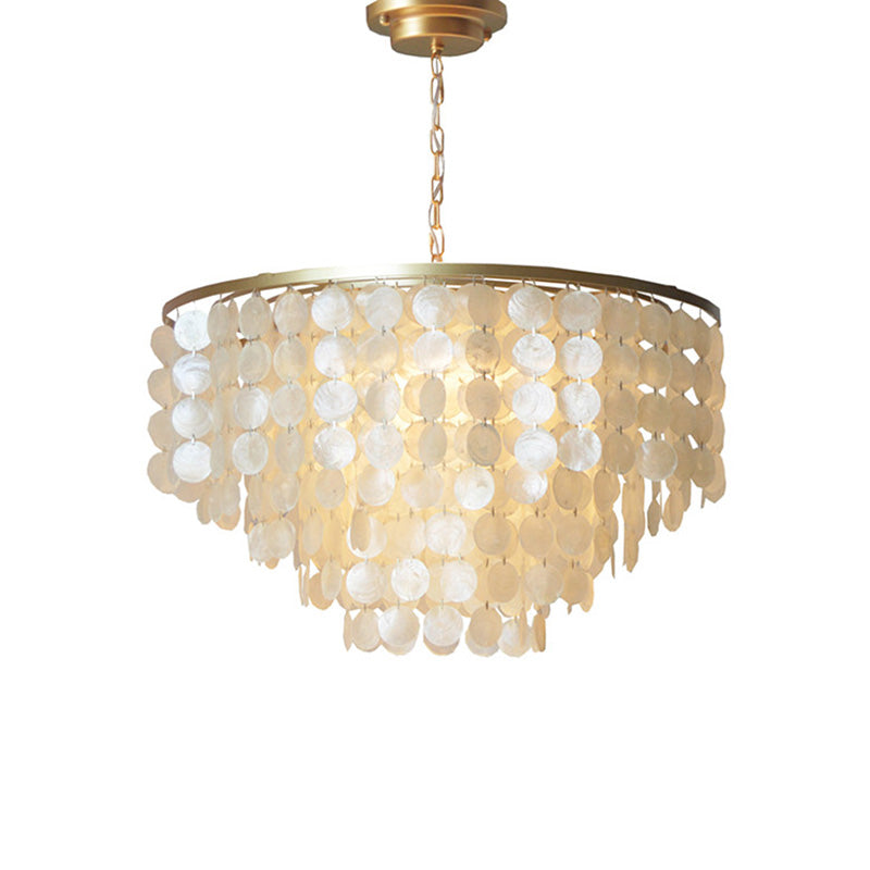WOMO Capiz Round Chandelier-WM2474