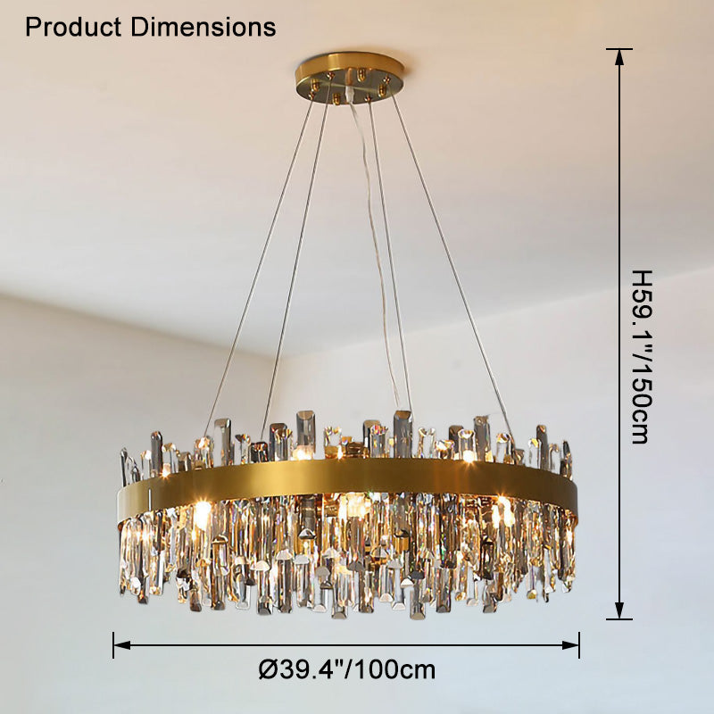 WOMO Round Crystal Chandelier-WM2487