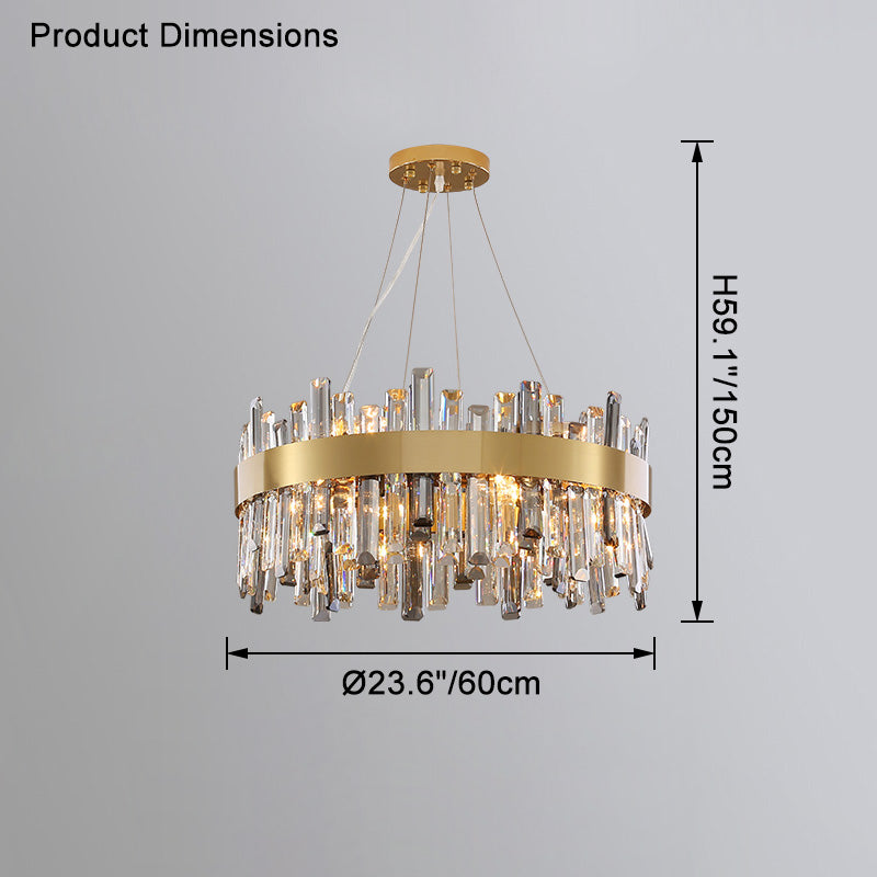 WOMO Round Crystal Chandelier-WM2487
