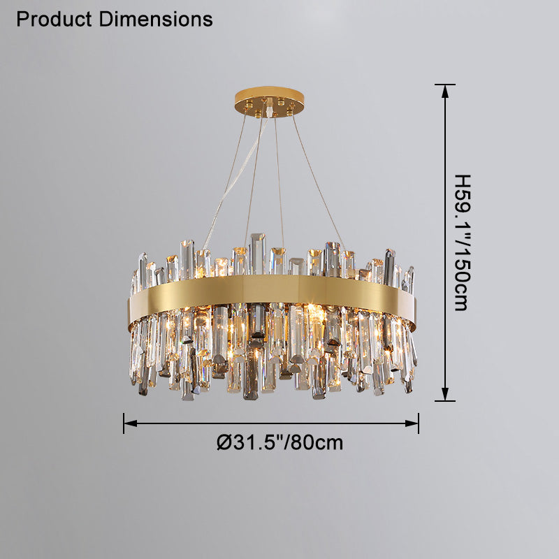 WOMO Round Crystal Chandelier-WM2487