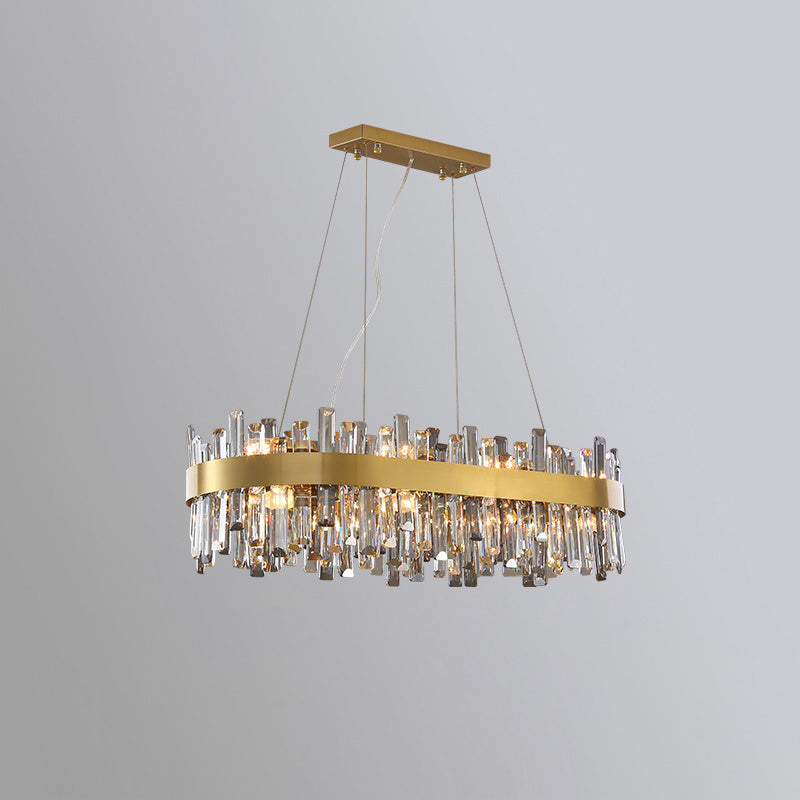 WOMO Long Oval Crystal Chandelier-WM2486