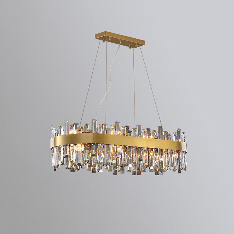 WOMO Long Oval Crystal Chandelier-WM2486