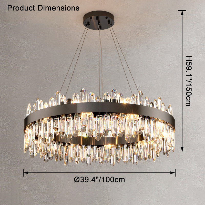 WOMO Round Crystal Chandelier-WM2488