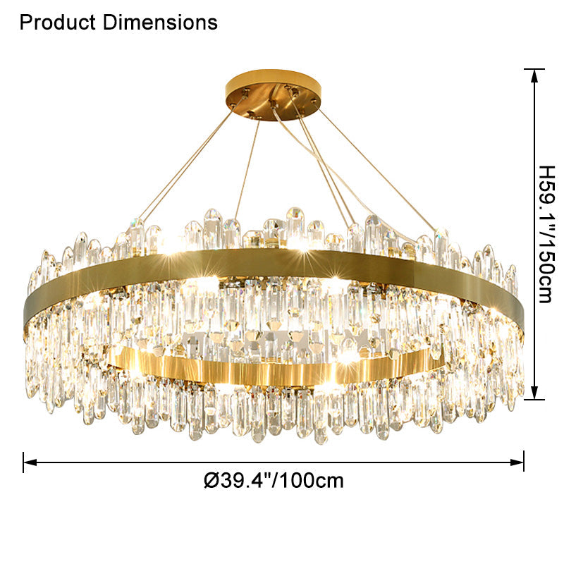 WOMO Round Crystal Chandelier-WM2488