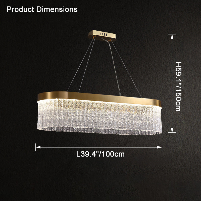 WOMO Hammered Glass Round Chandelier-WM2489