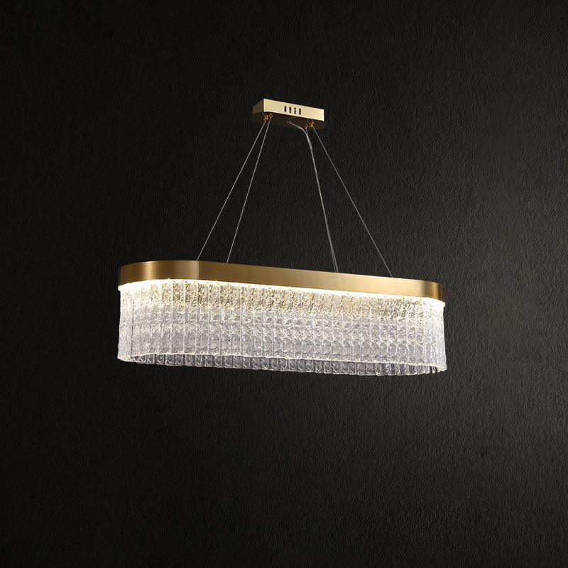 WOMO Hammered Glass Round Chandelier-WM2489