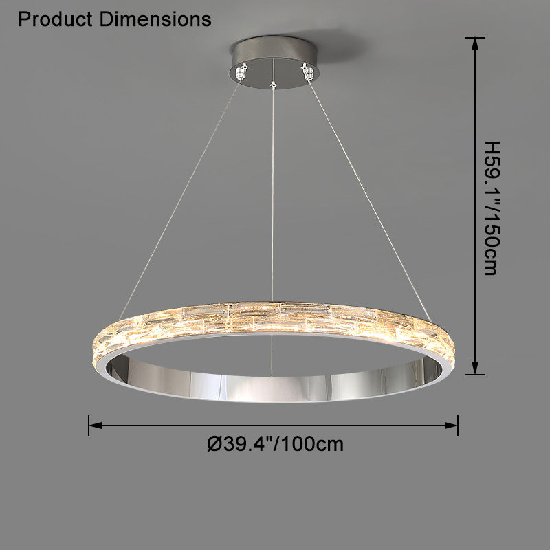 WOMO Tiered Circular Led Crystal Chandelier-WM2491