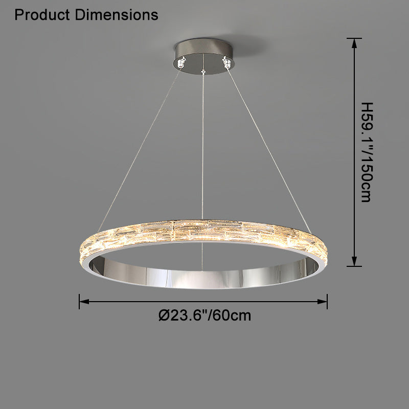 WOMO Tiered Circular Led Crystal Chandelier-WM2491
