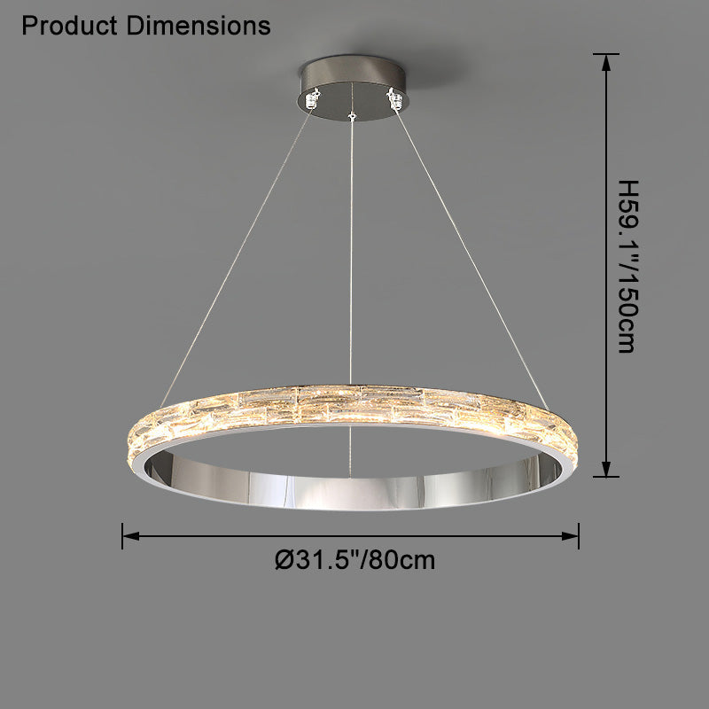 WOMO Tiered Circular Led Crystal Chandelier-WM2491