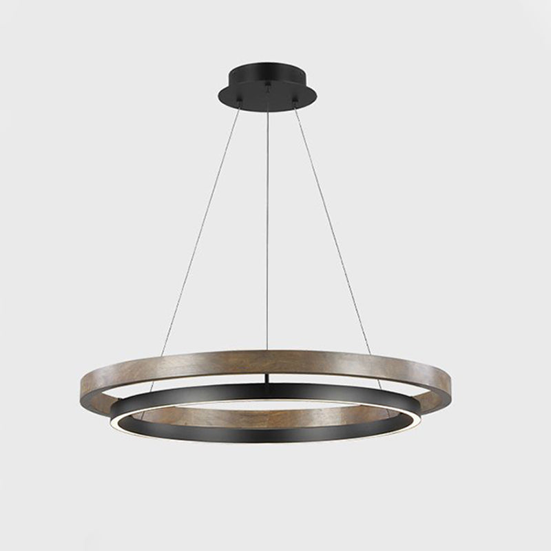 WOMO Wood Circular Led Chandelier-WM2492