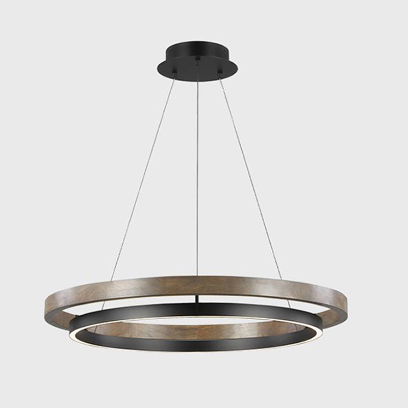 WOMO Wood Circular Led Chandelier-WM2492