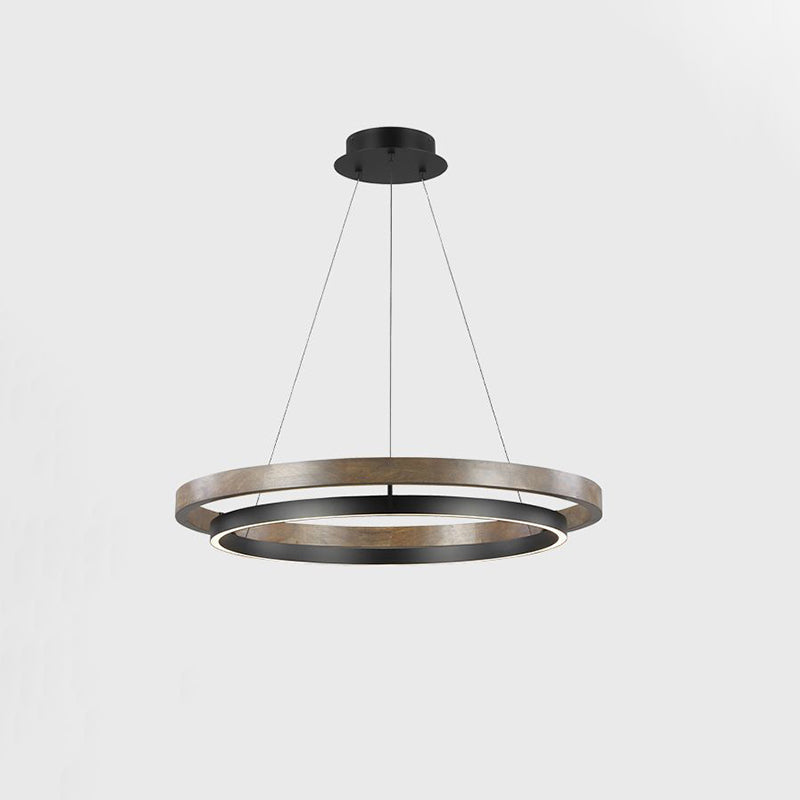 WOMO Wood Circular Led Chandelier-WM2492