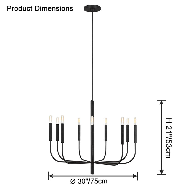 WOMO Gold Candlestick Chandelier-WM2509