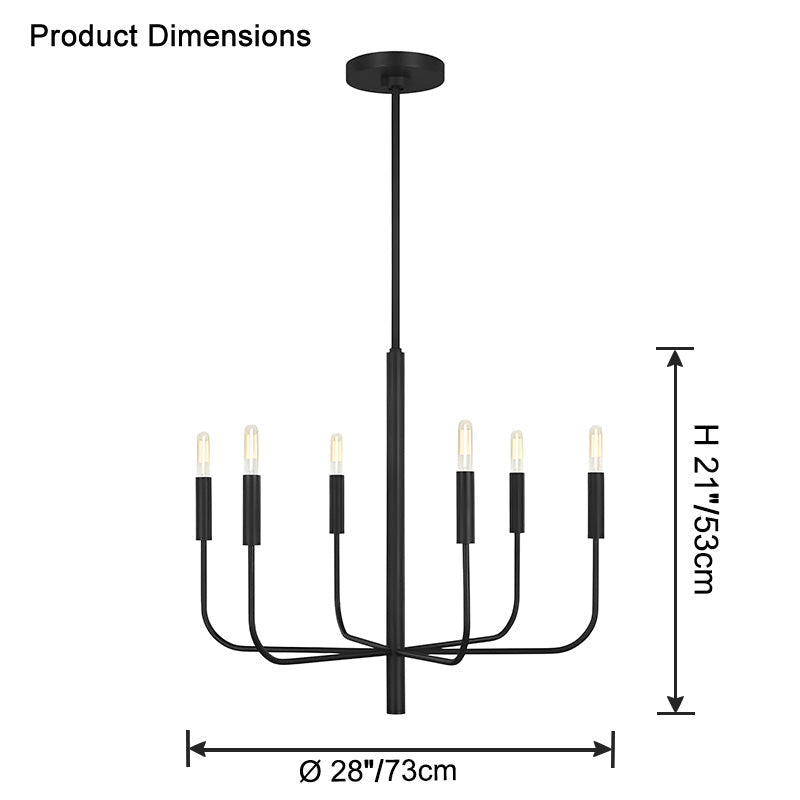 WOMO Gold Candlestick Chandelier-WM2509